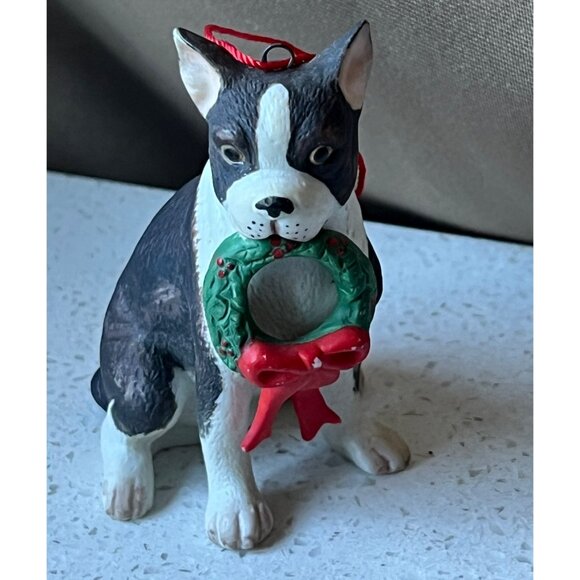 Schmid Other - Boston Terrier Christmas Ornament By Schmid 1986